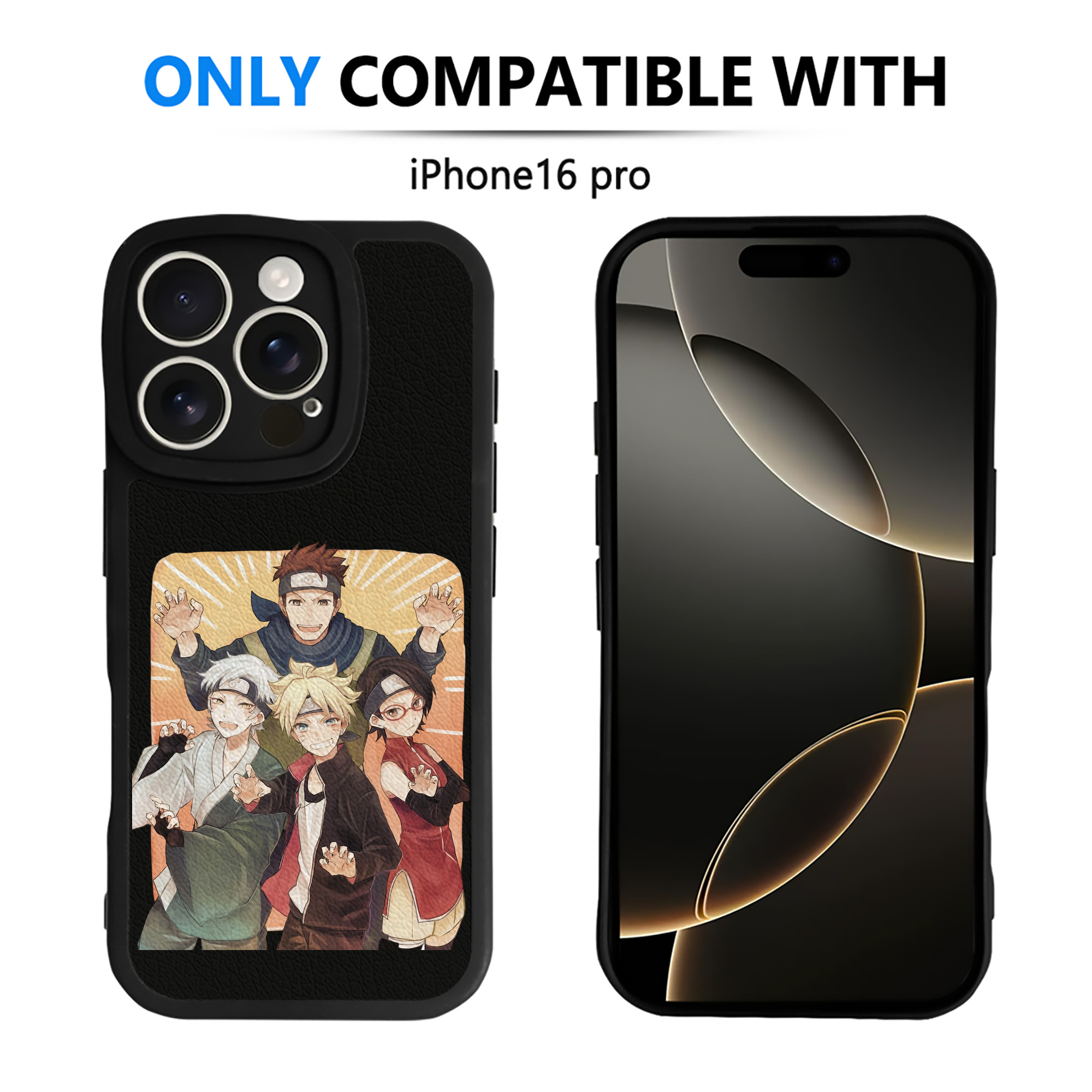 （画像用） NARUTO -ナルト- うちは サラダ Uchiha Sarada 【iPhone 16シリーズ対応】シリコンスマホケース（レザー調） 材質：シリコン